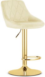 Klubfotel Bárszék KAST - bársony bézs / arany alap