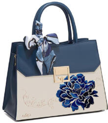 Dollcini Hímzett Női Kézitáska - Elegáns Alkalmi Táska - kék (547122)