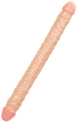 CalExotics Size Queen kétoldali testszínű dildó 43 cm