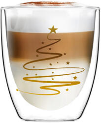 Vialli Design AMO XMASS duplafalú üveg csésze szett 250 ml