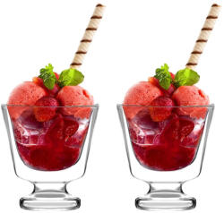 Vialli Design SOHO 29002 duplafalú desszertes pohár 250 ml, 2 db