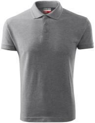 MALFINI Férfi galléros póló Reserve - Sötétszürke melírozott | 2XL (R221217)