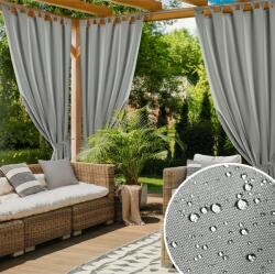 EUROFIRANY Garden vízálló kerti függöny elkötővel Ezüst 155x260 cm
