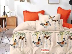 East Comfort Lenjerii de pat dublu din finet cu 6 piese Cod CM346 Lenjerie de pat