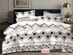 East Comfort Lenjerii de pat dublu din finet cu 6 piese Cod CM332 Lenjerie de pat