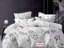 East Comfort Lenjerii de pat dublu din finet cu 6 piese Cod CM348 Lenjerie de pat