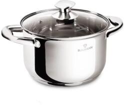 BLAUMANN Gourmet Line rozsdamentes magas lábas üvegfedővel 18 cm (BL-3871)