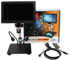 Ya Xun YA-AK43 digitális mikroszkóp 10, 1" LCD kijelzővel + távirányító