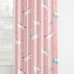 Goldea gyerek pamut függöny - vidám egyszarvúak 280x150 cm