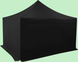 Expodom Gyorsan felállítható ollós sátor 4x4 m - acél szerkezet, Fekete, 4 oldalfal