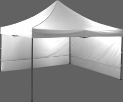 Expodom Gyorsan felállítható ollós sátor 4x4 m - acél szerkezet, Fehér, 2 oldalfal