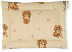  Borostyánköves baba párna, -Beige alapon Cavalier King Charles spániel kutya