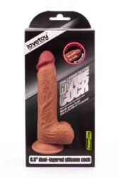Lovetoy- Dual Layer 8.5'' Dual-layered Silicone Dildo Flesh Dildo