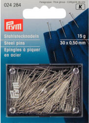 PRYM Set ace cu gamalie, super fine, 30x0.50 mm, argintii, Prym, 24284