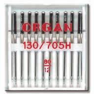 Organ Needle Ace standard, Organ, 10 buc 130 705, finete 80