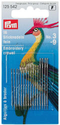 PRYM Ace de brodat cusut, set (16 ace), masuri de la Nr. 3-9, Prym, 125542