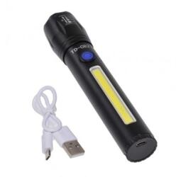 Lanterna Acumulator Zoom 5W TD-C82 cu LED Cree T6 și COB, Încărcare Micro-USB - Q-19A047 (Q-19A047)