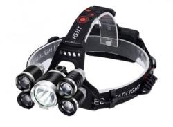  Lanterna de Cap 5 Led-uri 30W 8000Lm Acumulatori Reincarcabili Rezistenta la Umiditate 400m - Q-19B012 (Q-19B012)