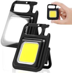  Mini-Lanterna LED COB 6W Tip Breloc Carabina Aluminiu IPX5 - Q-19A073 (Q-19A073)