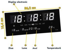  Ceas Electronic LED Alb 3615D cu Alarma pentru Sali de Concerte și Conferințe - Q-13B029 (Q-13B029)