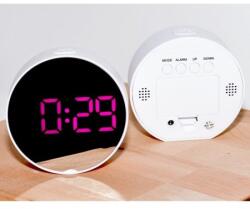 Ceas LED Mov DT-6505 Rotund Oglinda cu Alarmă, Dată și Temperatură - Q-13B050 (Q-13B050)