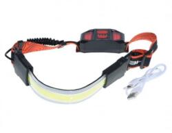  Lanterna Frontala LED COB Flexibil G13 cu Acumulatori Li-ion, 10W Alb-Rezistent la Apa - Q-19B017 (Q-19B017)