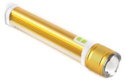  Lanterna cu Acumulator LED Alb-Roșu 2 Comutatoare, 3 Moduri Iluminare, Încărcare USB, Design Rezistent - Q-19A017 (Q-19A017)