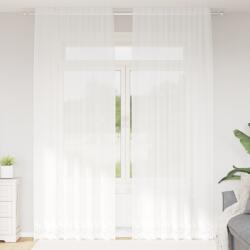 vidaXL Перде от дантела Бяло 300 x 150 cm Полиестер (4107760)