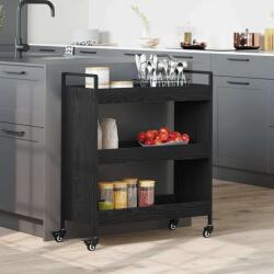 vidaXL Кухненска количка Черния дъб 70 x 30 x 82 см (879626)