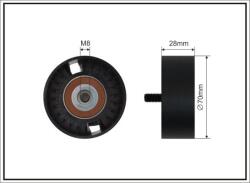 CAFFARO Napínacia kladka rebrovaného klinového remeňa CAFFARO 199-97 SC (199-97 SC)