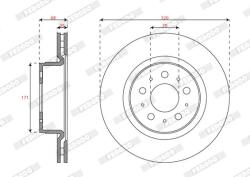 FERODO Disc frana FERODO PREMIER DDF3015C (DDF3015C)
