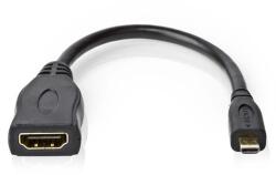 Nedis CVGP34790BK02 0, 2 M HDMI D(Micro) HDMI AFekete HDMI kábel (CVGP34790BK02)