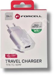Forcell F-ENERGY Travel charger USB A (2, 4A 18W) fehér