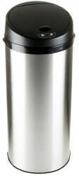  Szenzoros szemetes, rozsdamentes acél, kör alakú, 30 l, ezüst-fekete (UVV06) - fiorex