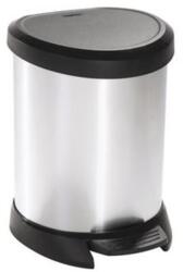 Keter Pedálos szemetes, fémhatású, 5 l, CURVER (UCPE05) - fiorex