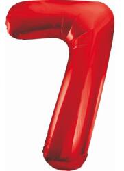  Piros 7-es Red szám fólia lufi 85 cm (MLG120660) - sandori