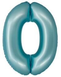 Kék 0-ás Light Blue Mat szám fólia lufi 76 cm (MLG157895) - sandori