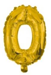  Arany Gold 0-ás szám fólia lufi 10 cm (PNN91558) - sandori