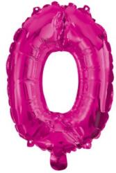  Rózsaszín Hot Pink 0-ás szám fólia lufi 95 cm (PNN92496) - sandori