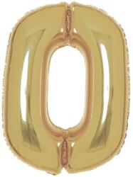  Arany White Gold 0-ás szám fólia lufi 90 cm (DPA9915178)