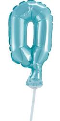  Kék 0-ás Light Blue szám fólia lufi tortára 13 cm (MLG113709) - sandori