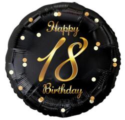  Happy Birthday 18 B&C Gold fólia lufi 36 cm (MLG147919)