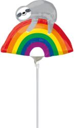  Lajhár Rainbow mini fólia lufi 25 cm (WP) (DPA4122902) - sandori