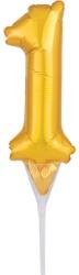  Arany Gold 1-es szám fólia lufi tortára 15 cm (DPA3703301)