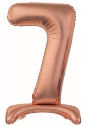  Rose Gold 7-es szám fólia lufi talppal 74 cm (MLG143423)