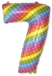  Pop It 7-es szám fólia lufi 69 cm (WP) (MLG312959) - sandori