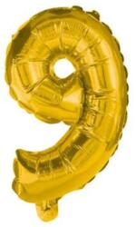  Arany Gold óriás 9-es szám fólia lufi 85 cm (PNN91193) - sandori