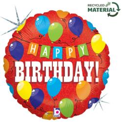  Happy Birthday Party Holo fólia lufi 46 cm (GBB36570H) - sandori