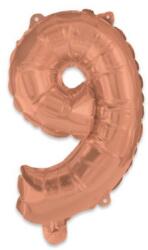  Színes Rose Gold 9-es szám fólia lufi 95 cm (PNN92485) - sandori