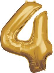  Arany Gold óriás szám fólia lufi 4-es, 86x66 cm (DPA9906269)
